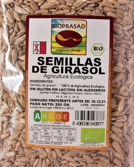 SEMILLAS DE GIRASOL 250 GR. (foto 1)
