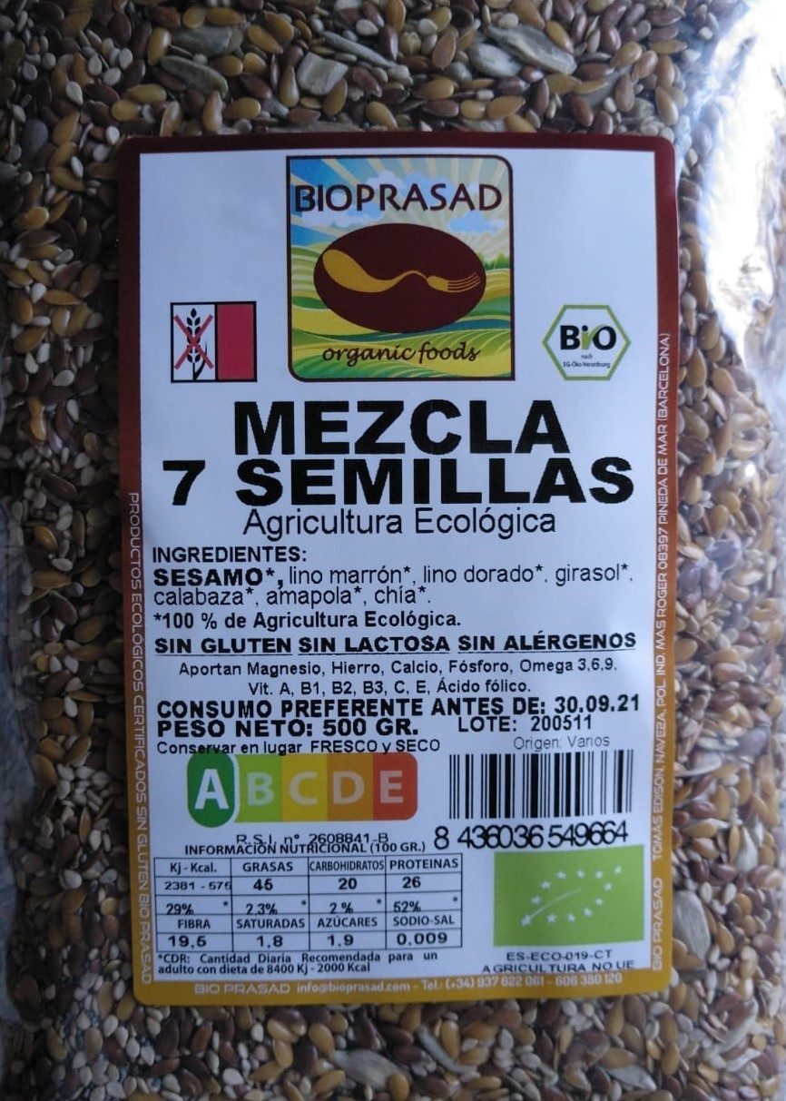 MEZCLA DE 7 SEMILLAS 500 GR. (foto 1)