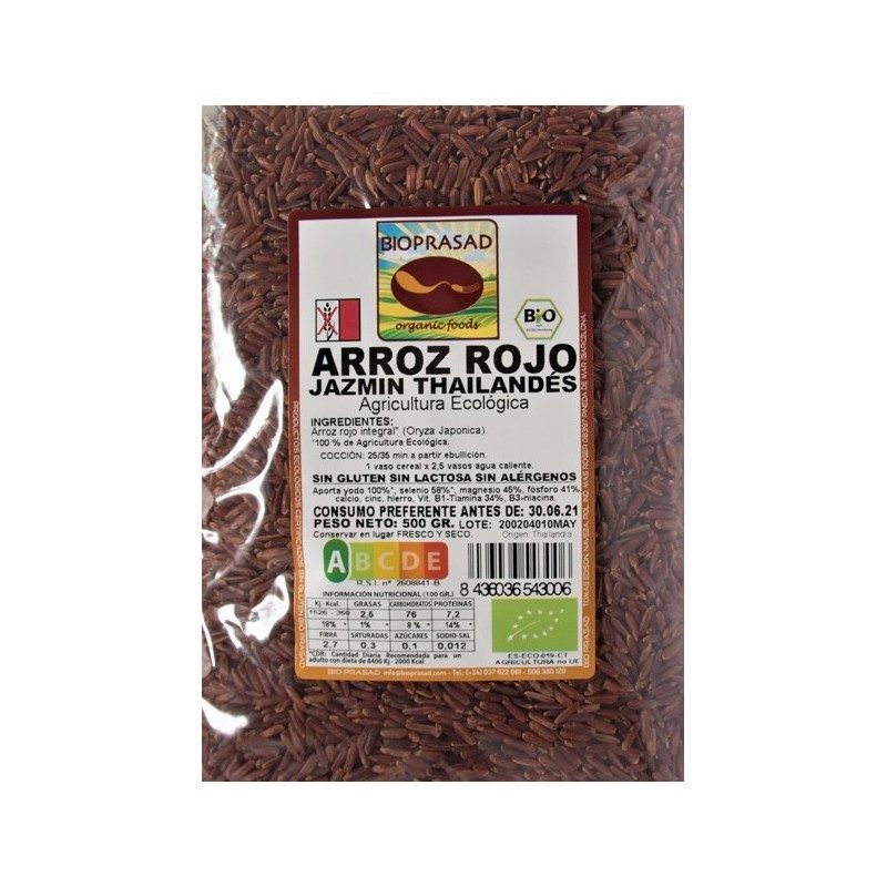 ARROZ ROJO JAZMIN INTEGRAL 500 GR. (foto 1)