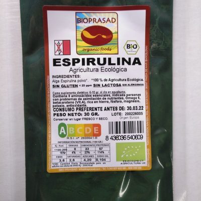 ESPIRULINA EN POLVO 30 GR.
