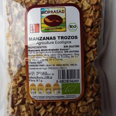 MANZANA TROZOS DESHIDRATADA 100 GR.