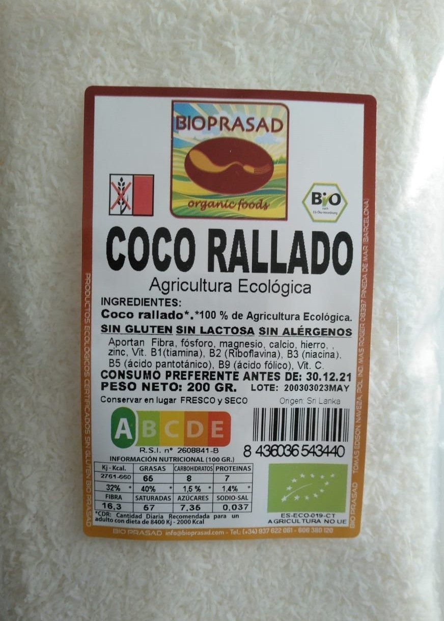 COCO RALLADO FINO 200 GR. (foto 1)